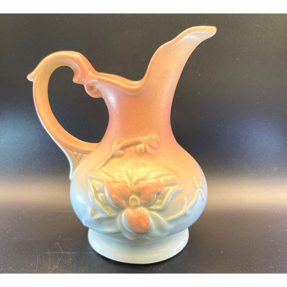 Vintage Hull Art Pottery Wildflower W-2 5.5” Ewer Pitcher Vase Pastel Floral-USA